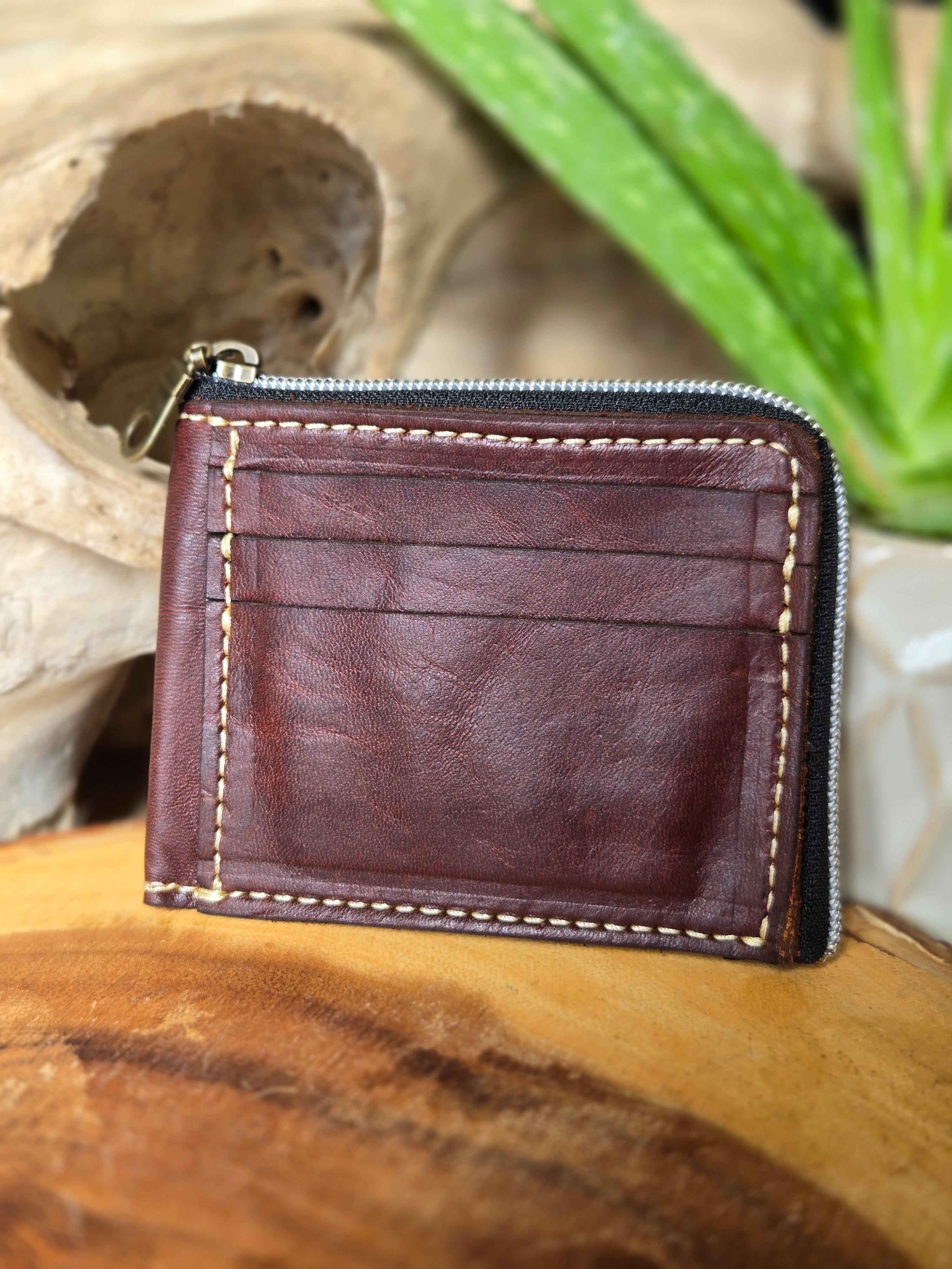 Grassfed Leather Zipper Wallet – White Oak Pastures