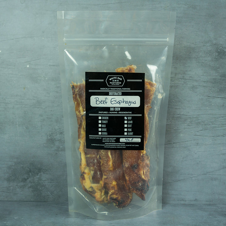Dehydrated Grassfed Beef Esophagus