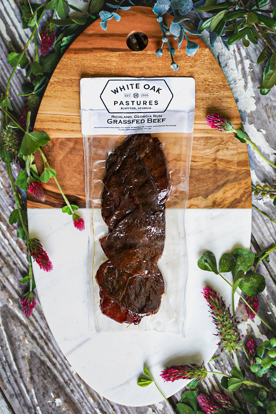 Grassfed Beef Rum Jerky – White Oak Pastures